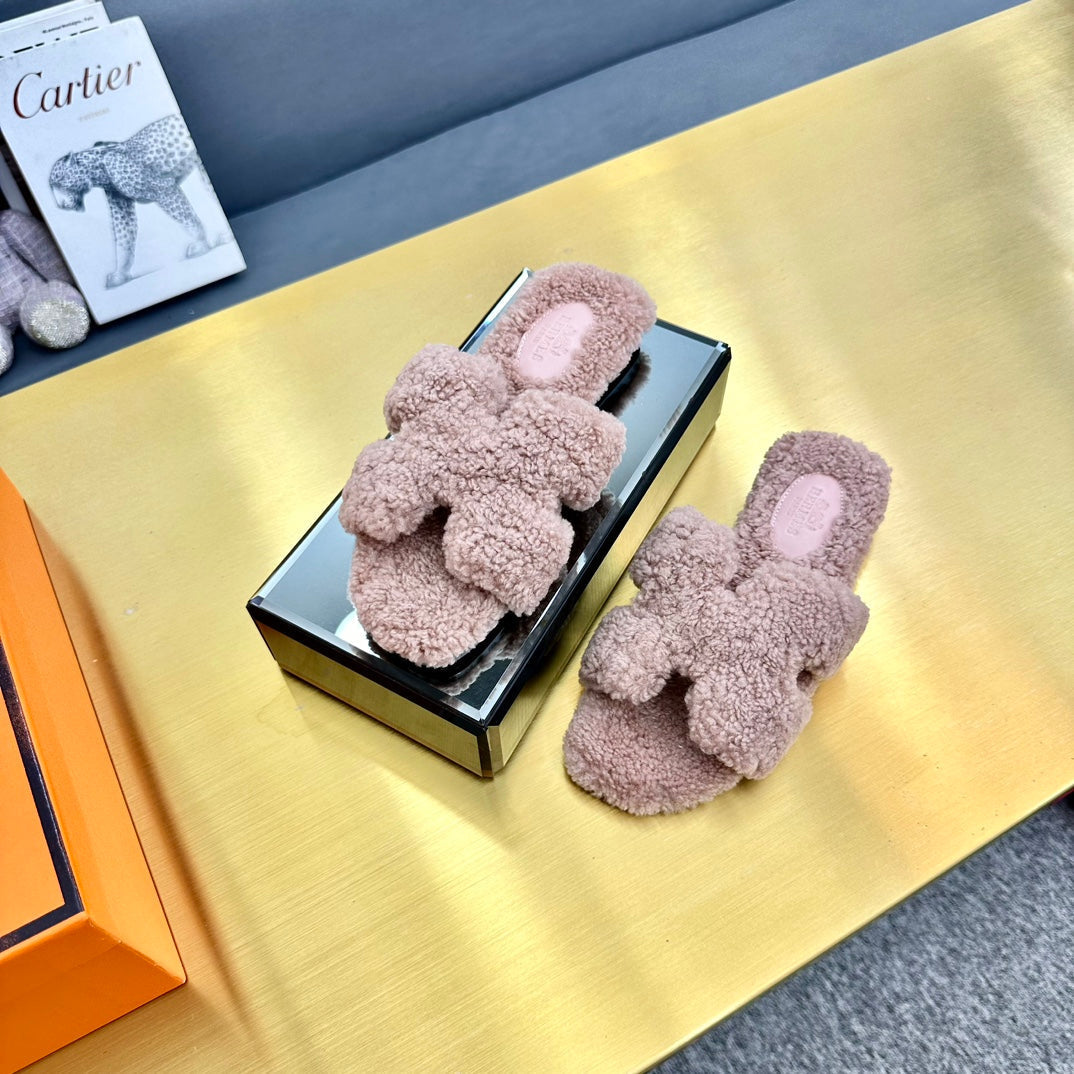 0RAN SHEARLING SANDALS DUSTY PINK、mysite、Cacoeks