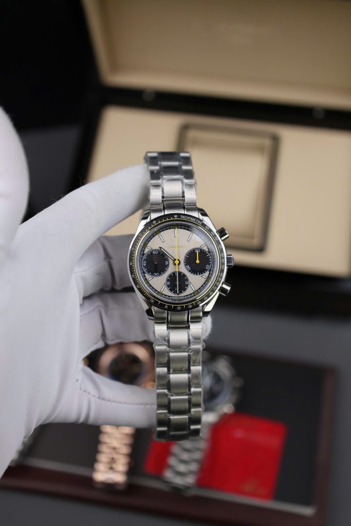 Đồng Hồ Omega Speedmaster Replica Cao Cấp Racing Chronograph Mặt Xám 40mm (2)