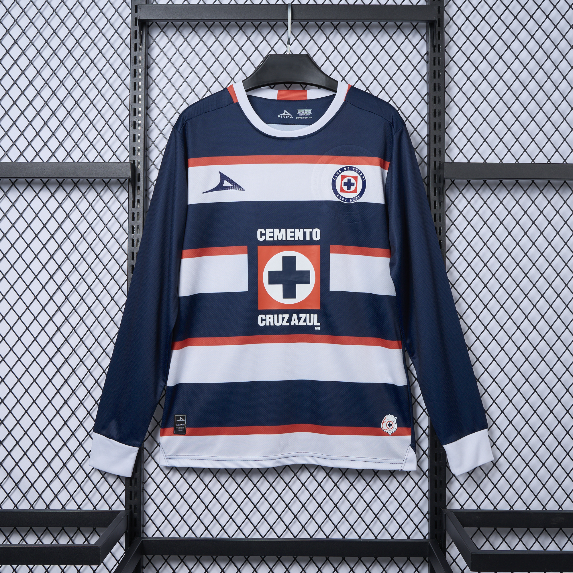 JerseysGala.com | Cruz Azul 24-25 Blue Goalkeeper Long Sleeve Jersey - Fans Version -Customize Name, Number and Patch | Worldwide Shipping