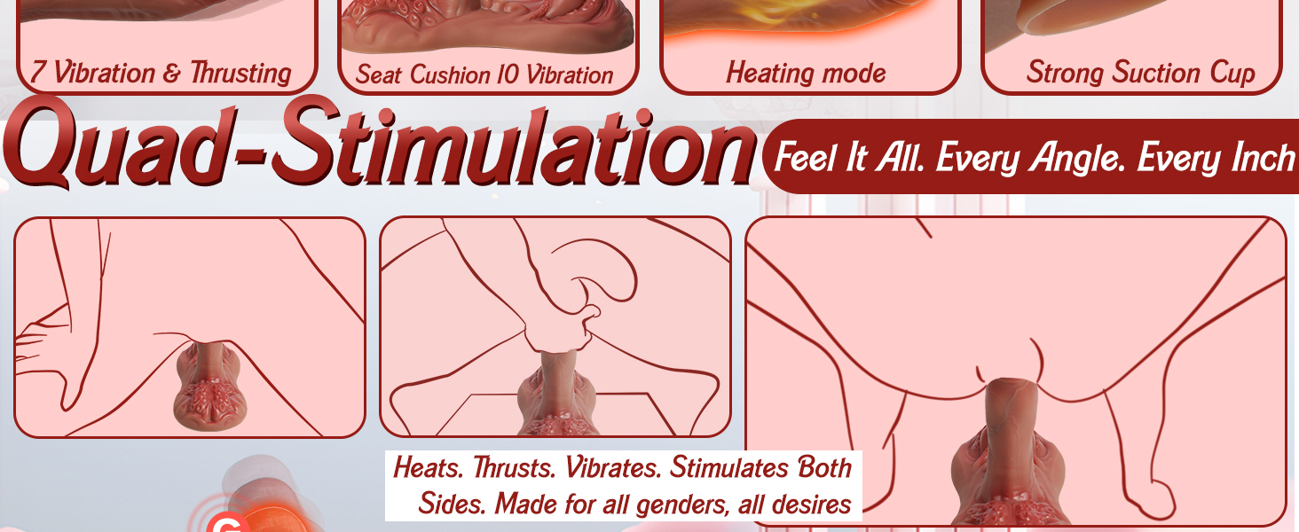 Quad-Stimulation. Feel It All. Every Angle. Every Inch