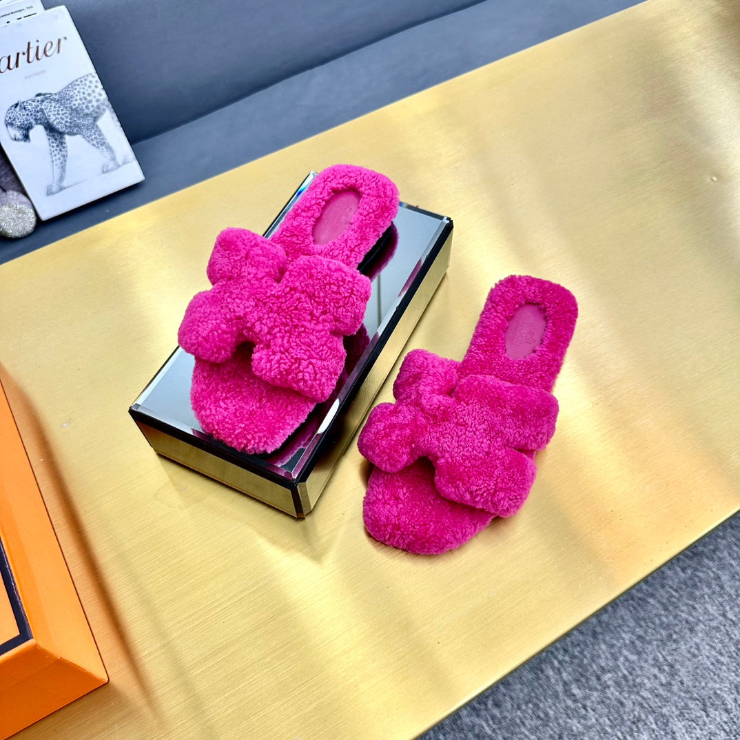0RAN SHEARLING SANDALS BRIGHT PINK、mysite、Cacoeks