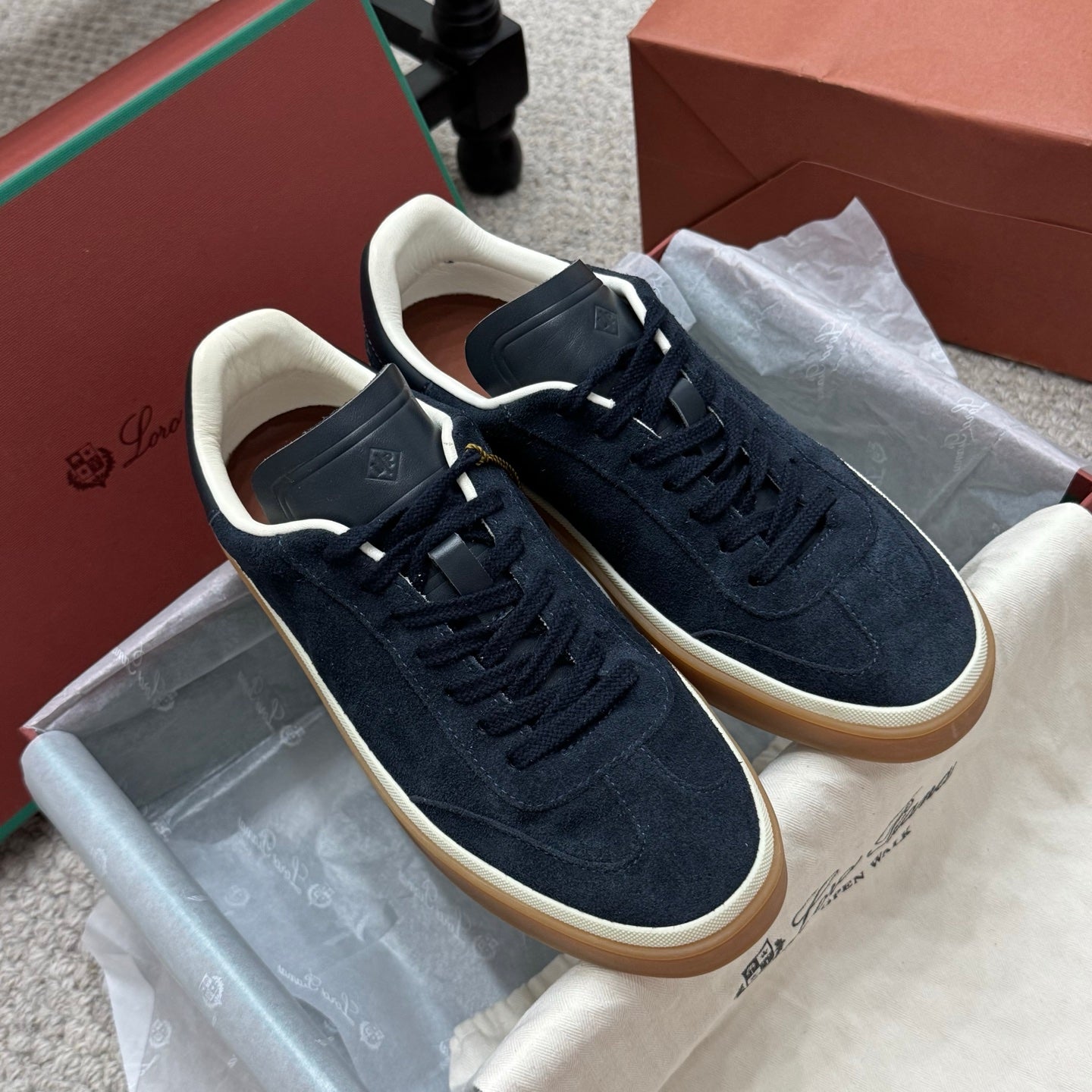 LP TENNIS WALK SNEAKERS IN NAVY BLUE SUEDE 384718、mysite、Cacoeks