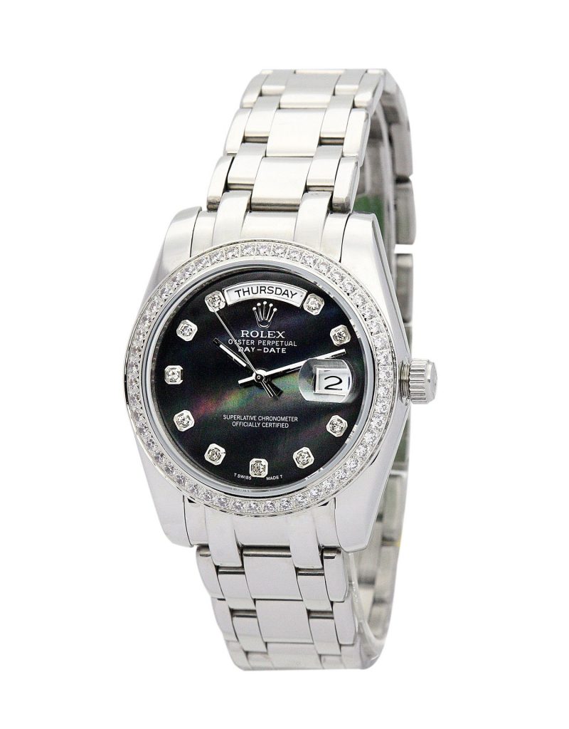 Replica Rolex Day-Date 36mm Black Dial 118346-fasswatch