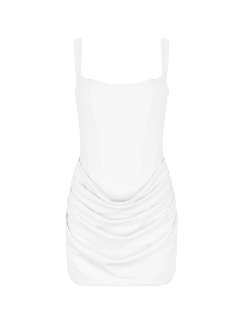 Sexy Bodycon Ruched Drawstring Mini Corset Dress for Women, Night Out Club Wear Party Dress