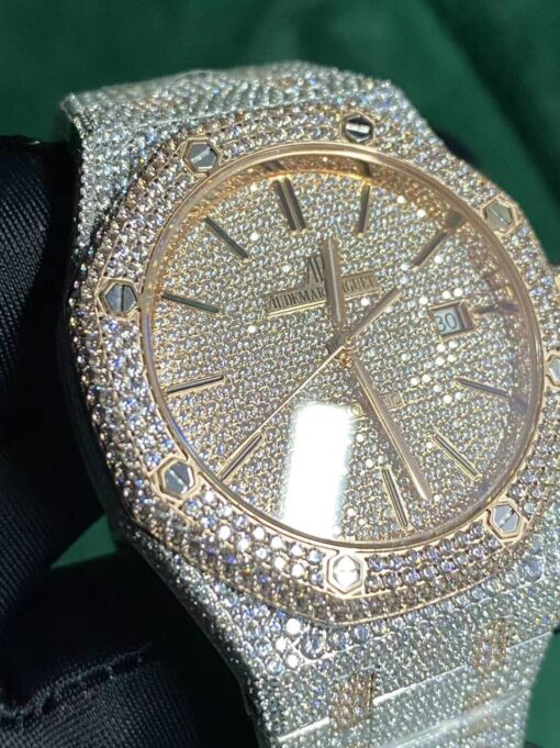 Audemars Piguet Royal Oak Selfwinding 15400SR.OO.1220SR.01 Iced Out Replica-fasswatch