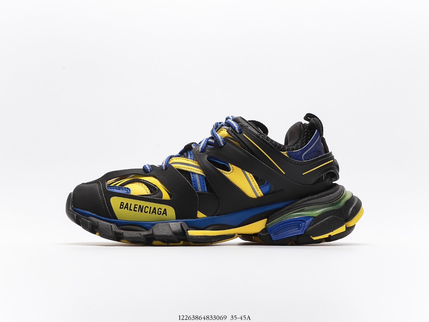 Balenciaga Track Trainer In Black Yellow Blue、mysite、Cacoeks