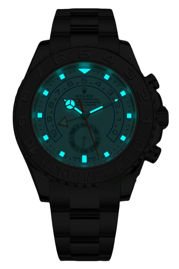 Rolex Yacht-Master II White Dial Platinum Bezel Super Clone Swiss Replica Watch Ref M116689-0002 18K White Gold