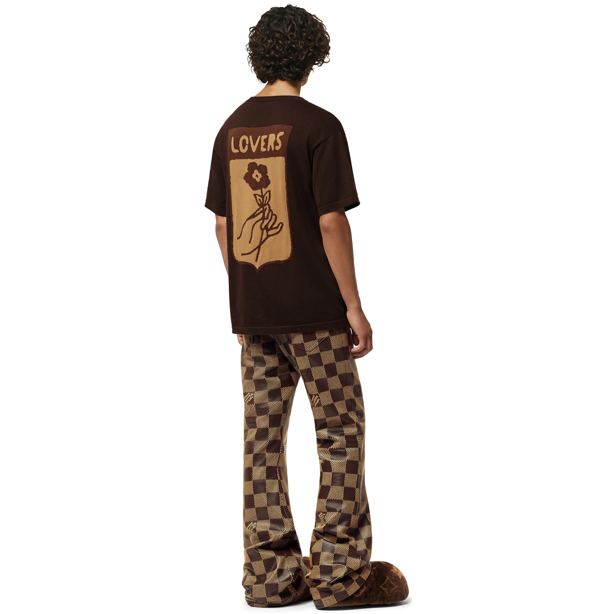 Louis Vuitton Cotton Trunk Print Sienna Brown T Shirt、mysite、Cacoeks
