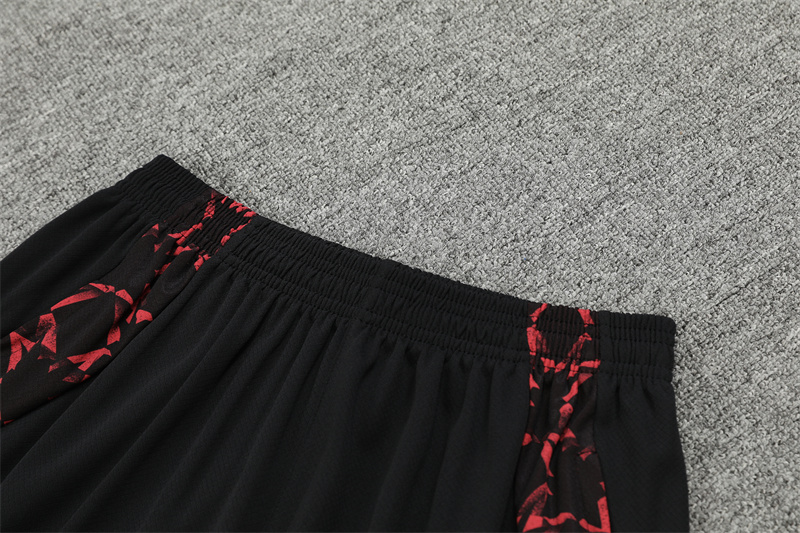 SIUjerseys-Manchester United 24-25 Short-Sleeve Training Set - Black Red Camouflage