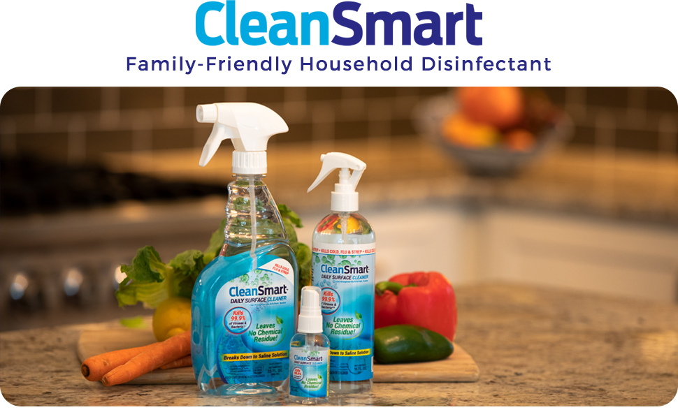 CleanSmart Daily Surface Cleaner disinfecting microban fabric sanitizer antibacterial sanitizing