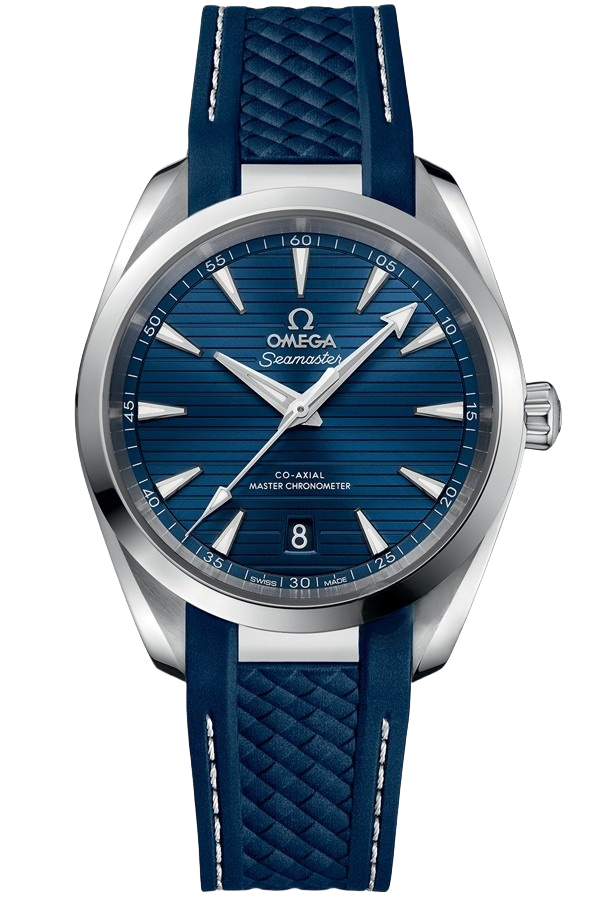 Omega Seamaster Ref. 220.12.38.20.03.001 Super Clone Watch – Blue Dial Rubber Strap Fake Replica