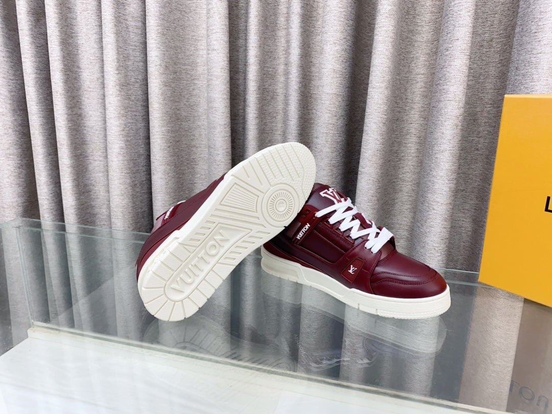 LV MAXI TRAINER IN GARNET RED CALFSKIN、mysite、Cacoeks