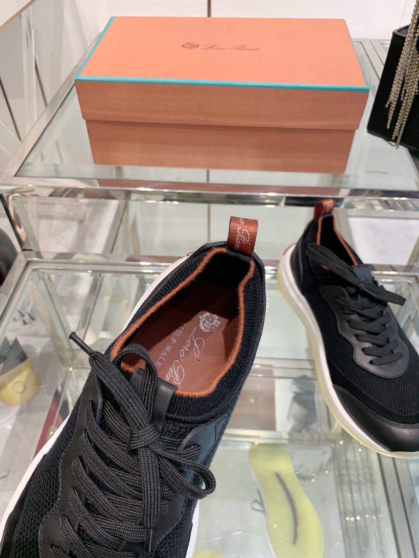 SNEAKER IN BLACK CANVAS MIX SUEDE WITH LAMBSKIN、mysite、Cacoeks