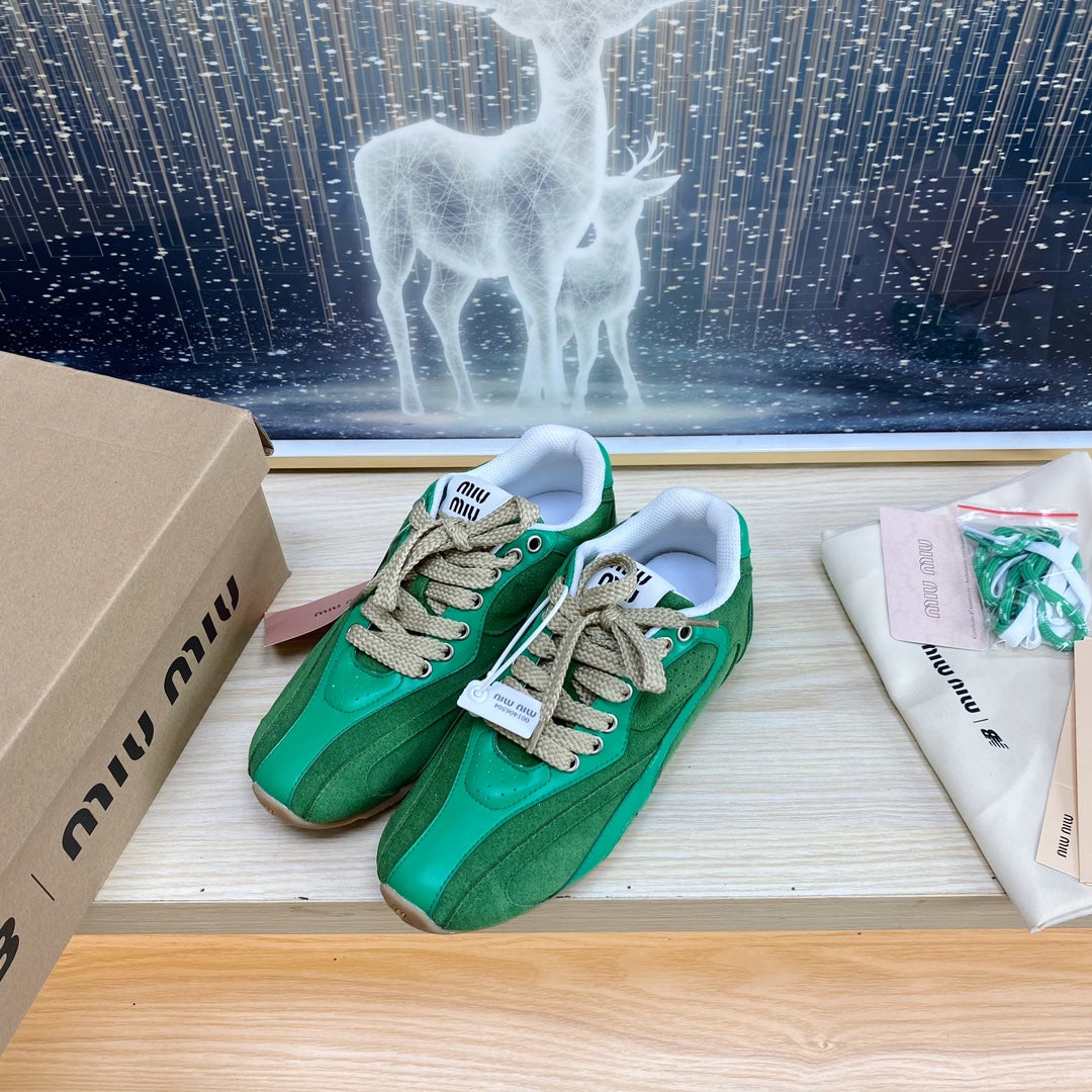 NB Pine Green And Sea Green Color Sneakers Cowhide、mysite、Cacoeks