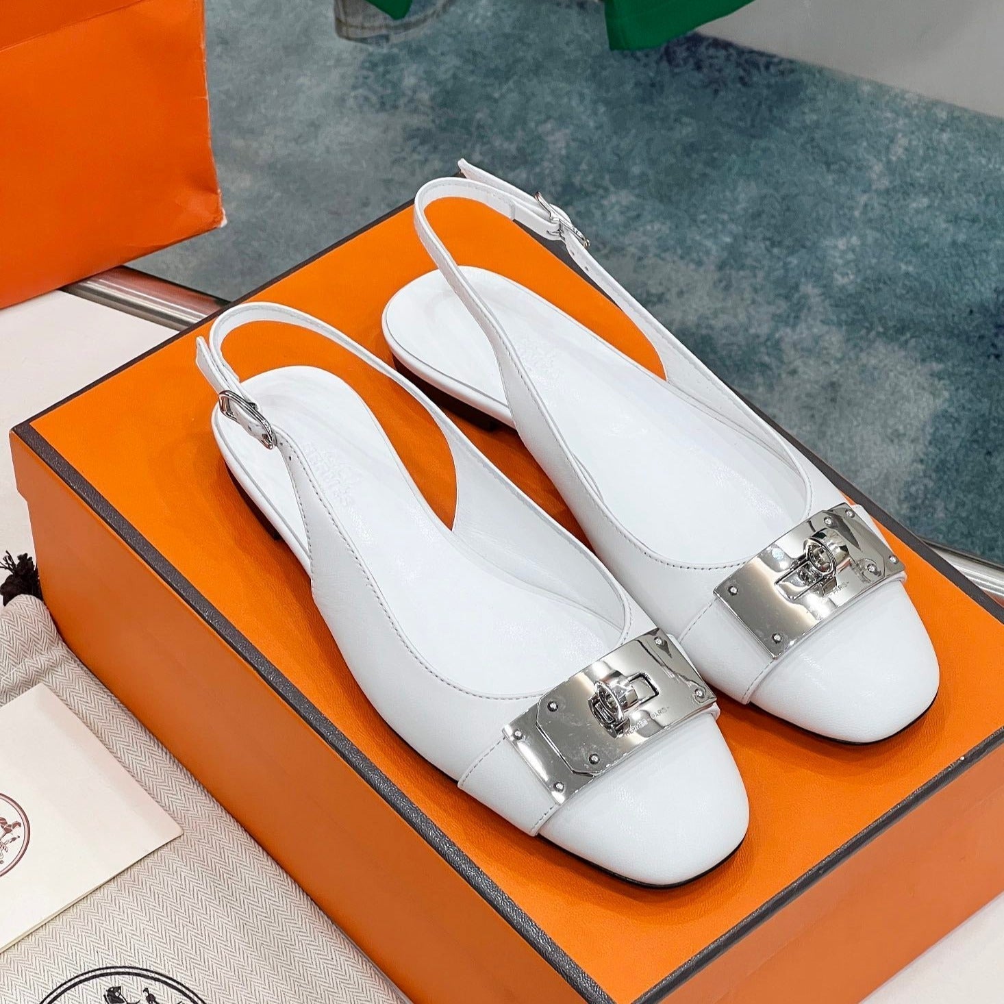 INNOCENTE SLINGBACK WHITE CALFSKIN、mysite、Cacoeks