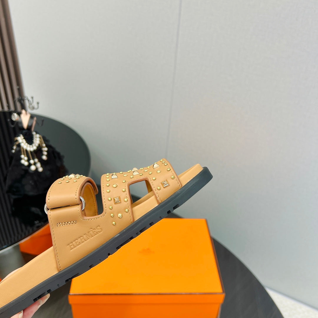 CHYPRE SANDAL LIGHT ORANGE CALFSKIN SPECIAL、mysite、Cacoeks