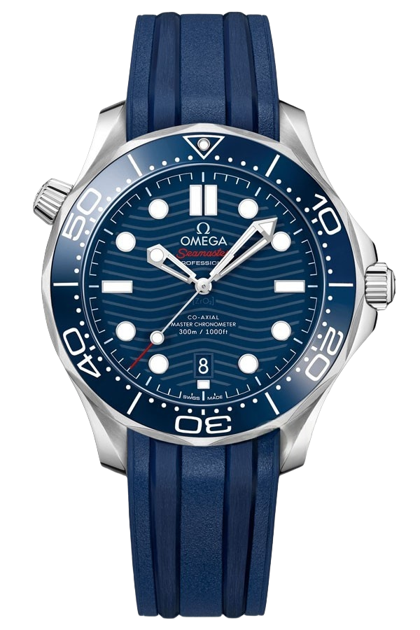 Omega Seamaster Ref. 210.32.42.20.03.001 Super Clone Watch – Blue Dial Rubber Strap Fake Replica