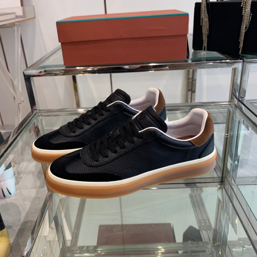 LP TENNIS WALK SNEAKERS BLACK CALFSKIN、mysite、Cacoeks