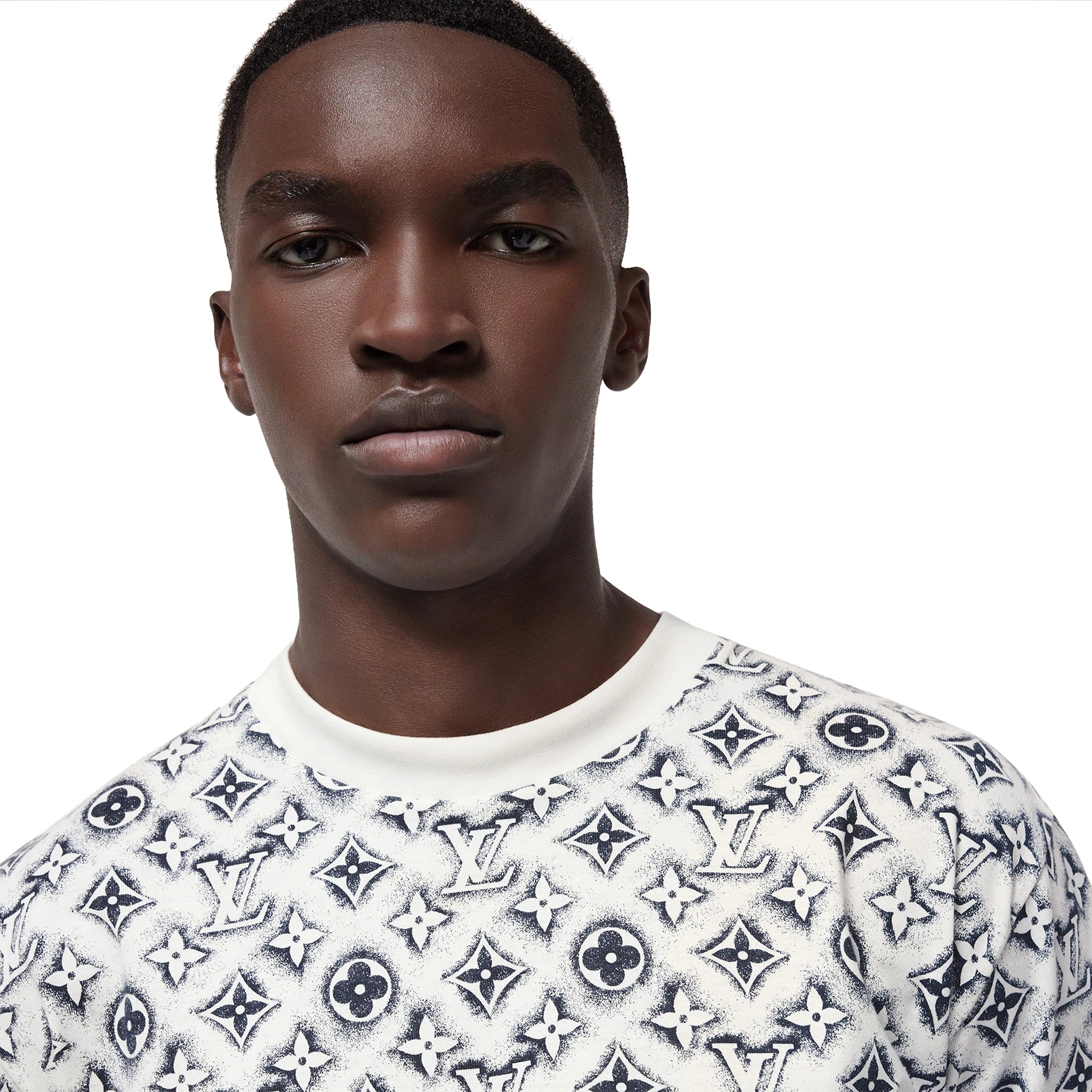 Louis Vuitton Monogram White Deep Black T Shirt、mysite、Cacoeks