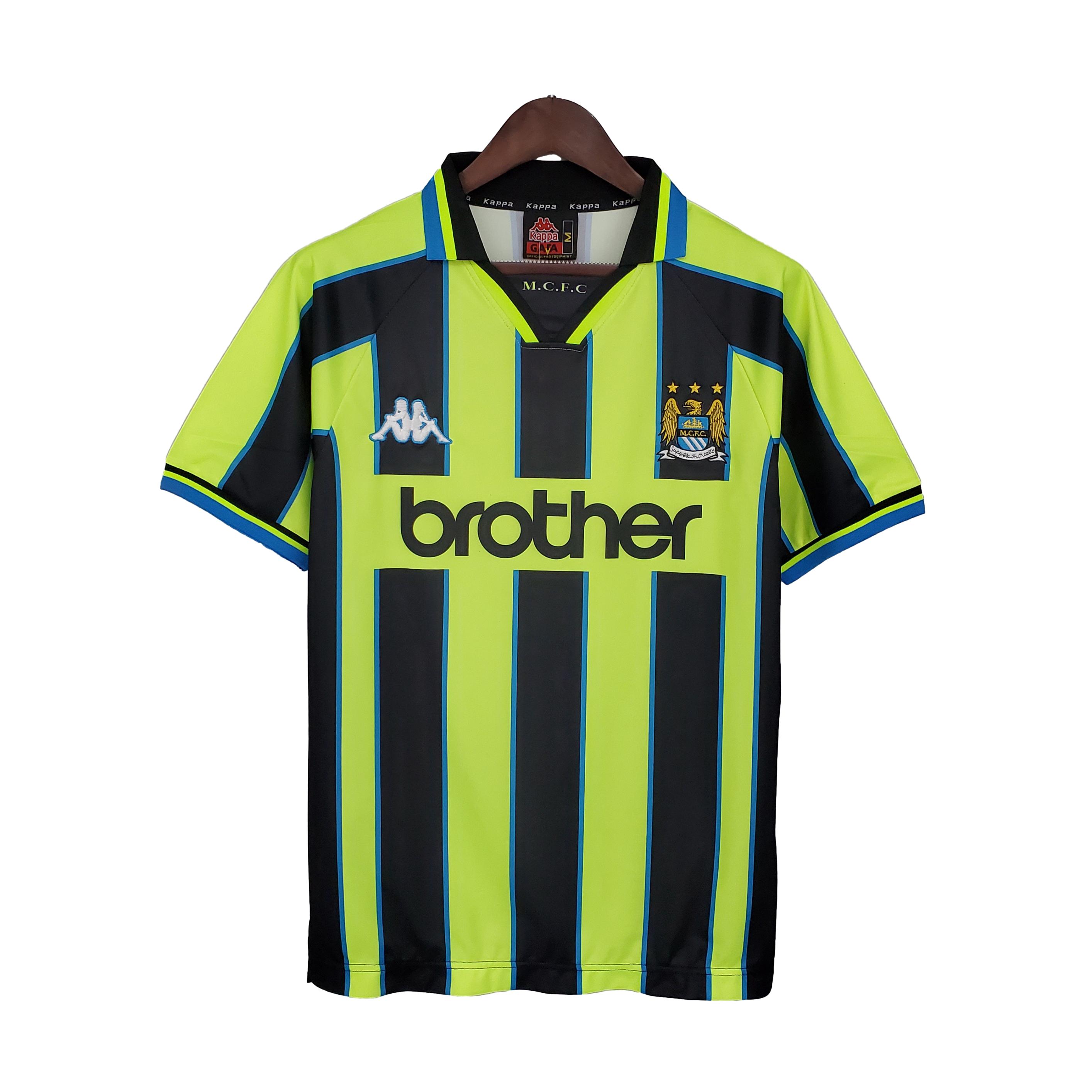 Higojerseys-Retro Manchester City 1998-99 Away Stadium Jersey