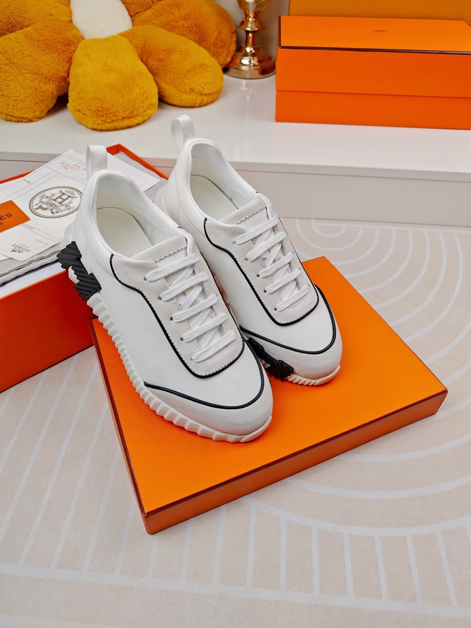 BOUNCING SNEAKERS WHITE CALFSKIN STYLIZED、mysite、Cacoeks