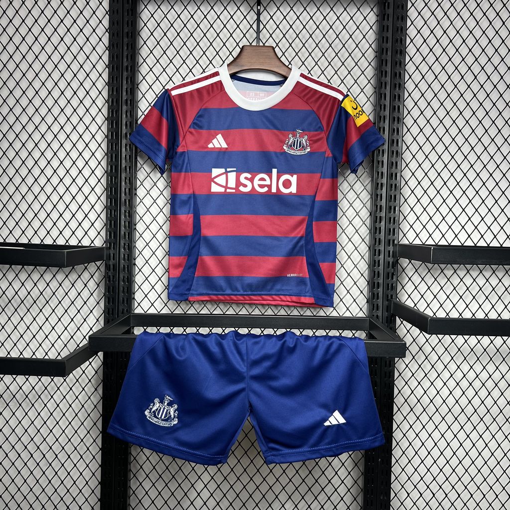 Higojerseys-Newcastle United 24-25 Away Kids Kit
