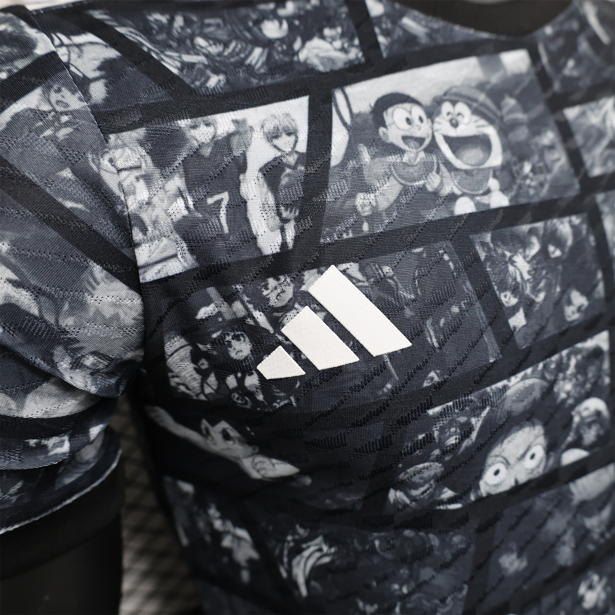 Higojerseys-Japan 2024 Black Doraemon Grid Jersey - Player Version