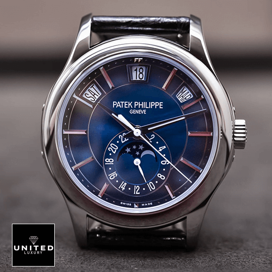 Patek Philippe Complications 5205G_013 Blue Dial Moon Replica front view