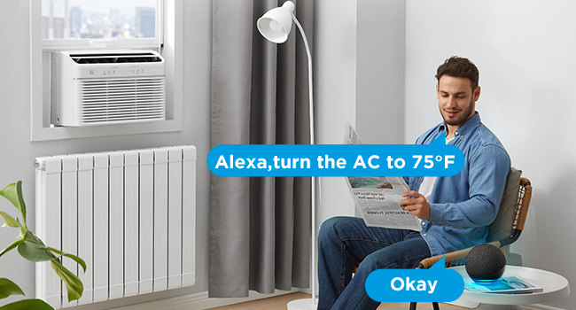 Midea 12000 BTU Smart Inverter Air Conditioner Window Unit with Heat Premium A+4