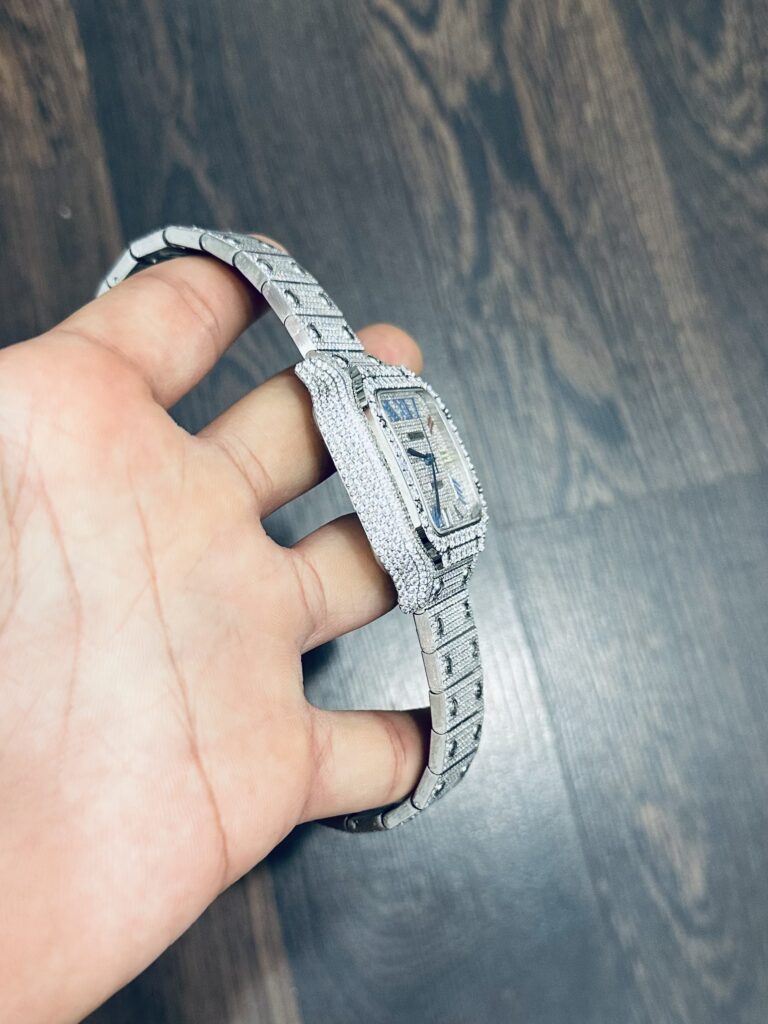 Đồng Hồ Cartier Santos Đính Full Đá Replica 11 39 (1)
