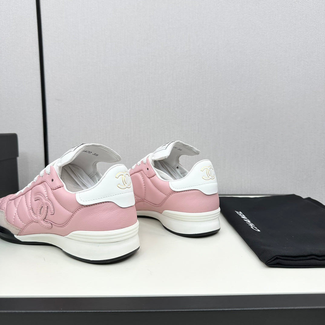 SPORTS SHOES IN LIGHT PINK CALFSKIN、mysite、Cacoeks