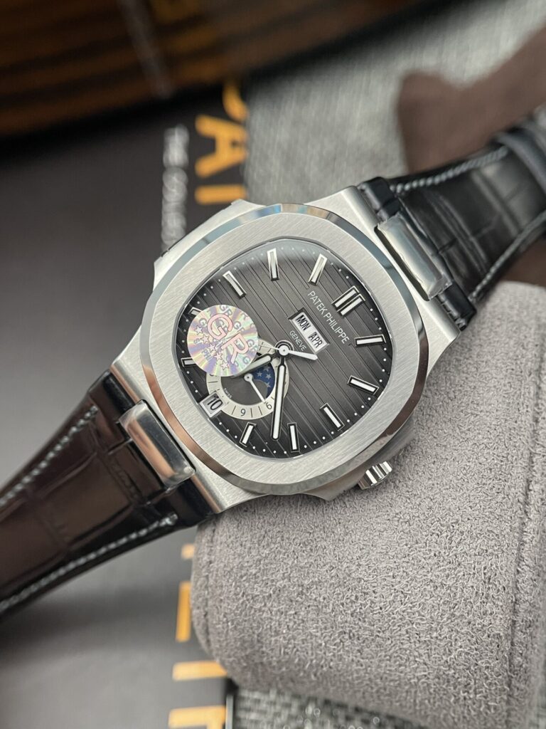 Đồng Hồ Patek Philippe Nautilus 5726 Fake 11 Nam Dây Da GRF 40mm (7)