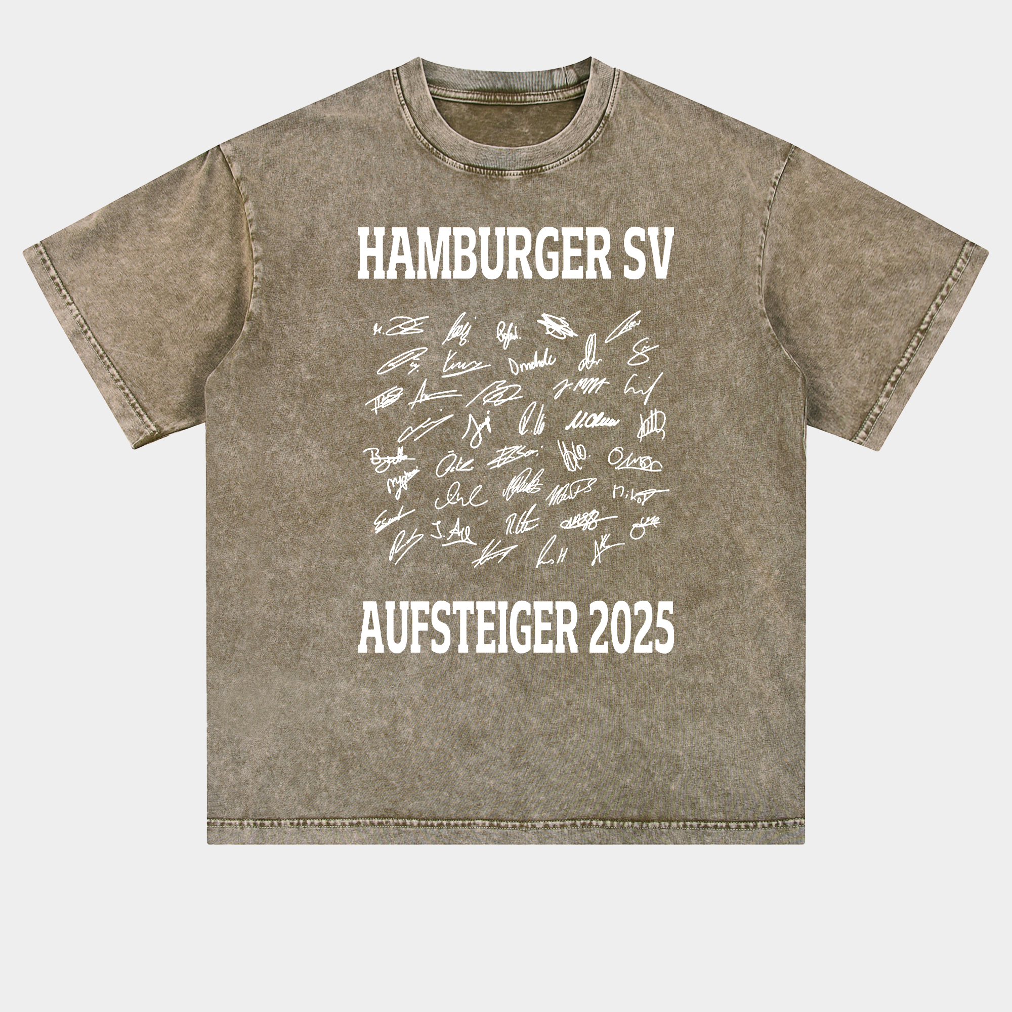 UltraTrikot-Hamburger SV AUFSTIEG 2025 Team Signatures Oversized Washed T-Shirt