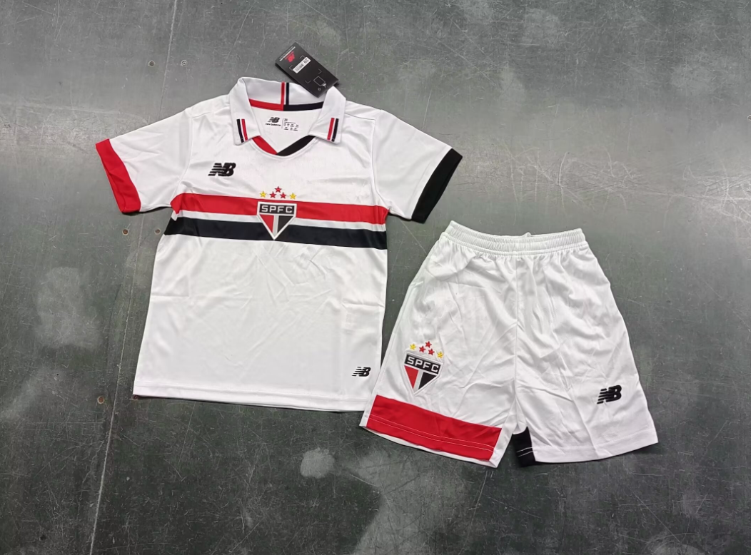 24/25 Sao Paulo Home Football Shirt Kids Size Suit-mysite Custom Football Kit- Nextkits