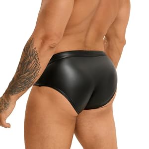 Men&#39;s Faux Leather Underwear