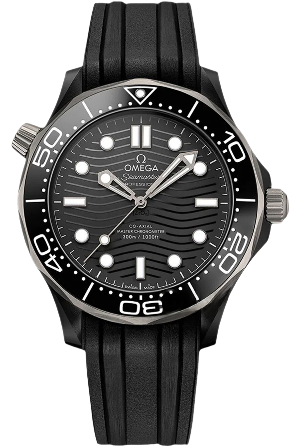 Omega Seamaster Ref. 210.92.44.20.01.001 Super Clone Watch – Black Dial Black Ceramic Case Fake Replica