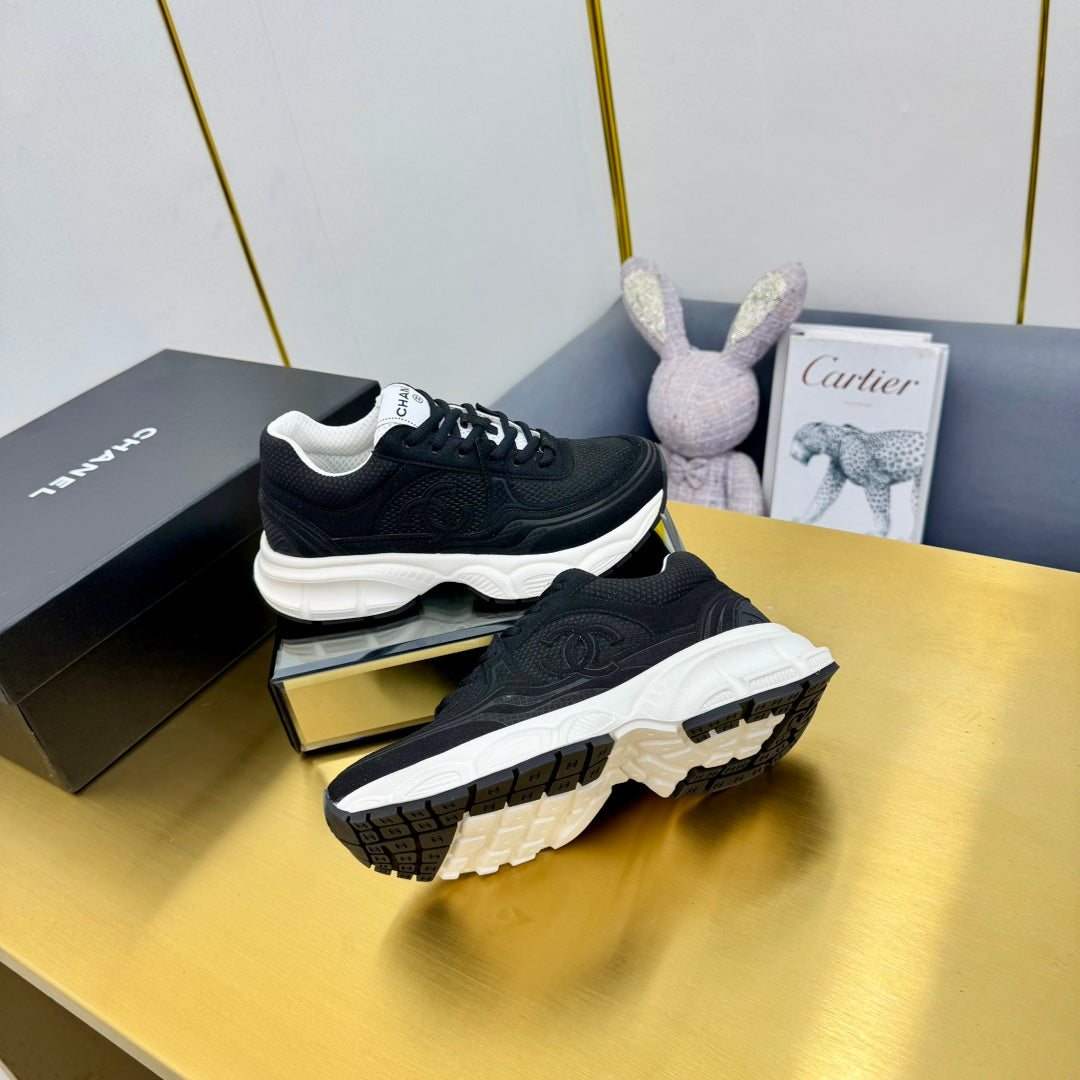 DAD SNEAKER IN BLACK SUEDE AND BREATHABLE MESH、mysite、Cacoeks