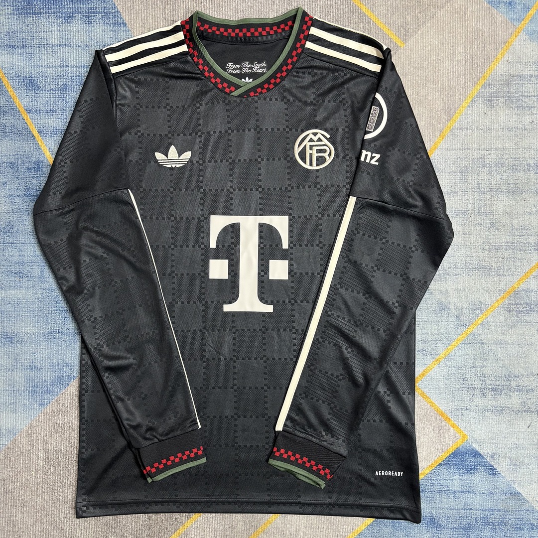 2025/2026 Long Sleeve Bayern Munich Third Away Football Shirt 1:1 Thai Quality:football jersey mysite: unitedjerseyfootball 邓江浪:football