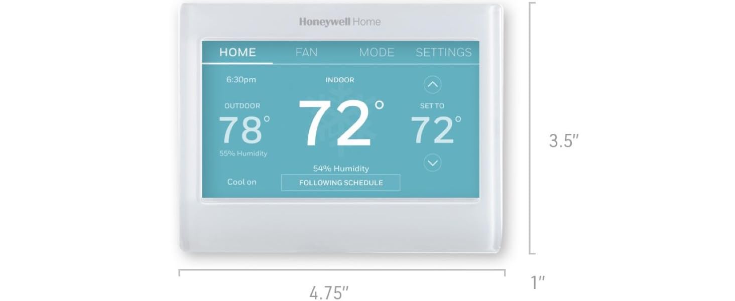 Smart Color Thermostat Size Specs