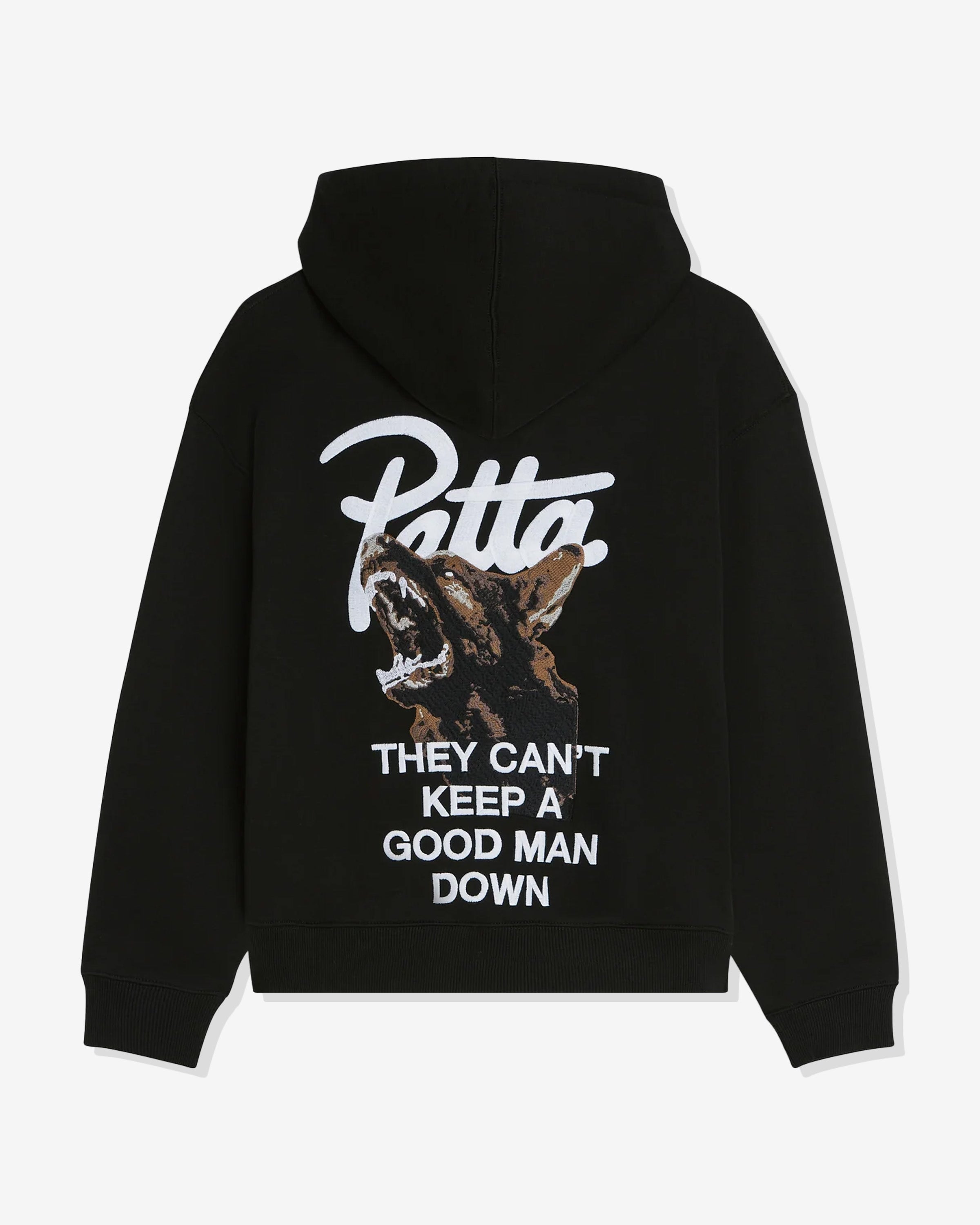 PATTA BARK BOXY HOODIE - BLACK