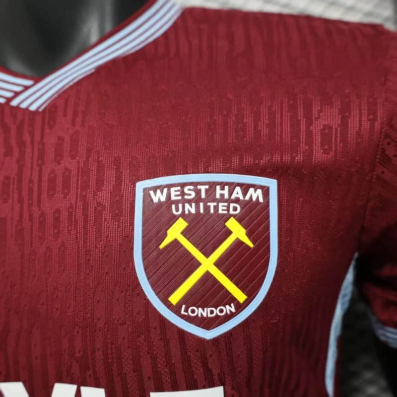 2025/2026 Player Version West Ham United Home Football Shirt 1:1 Thai Quality:football jersey mysite: unitedjerseyfootball 邓江浪:football