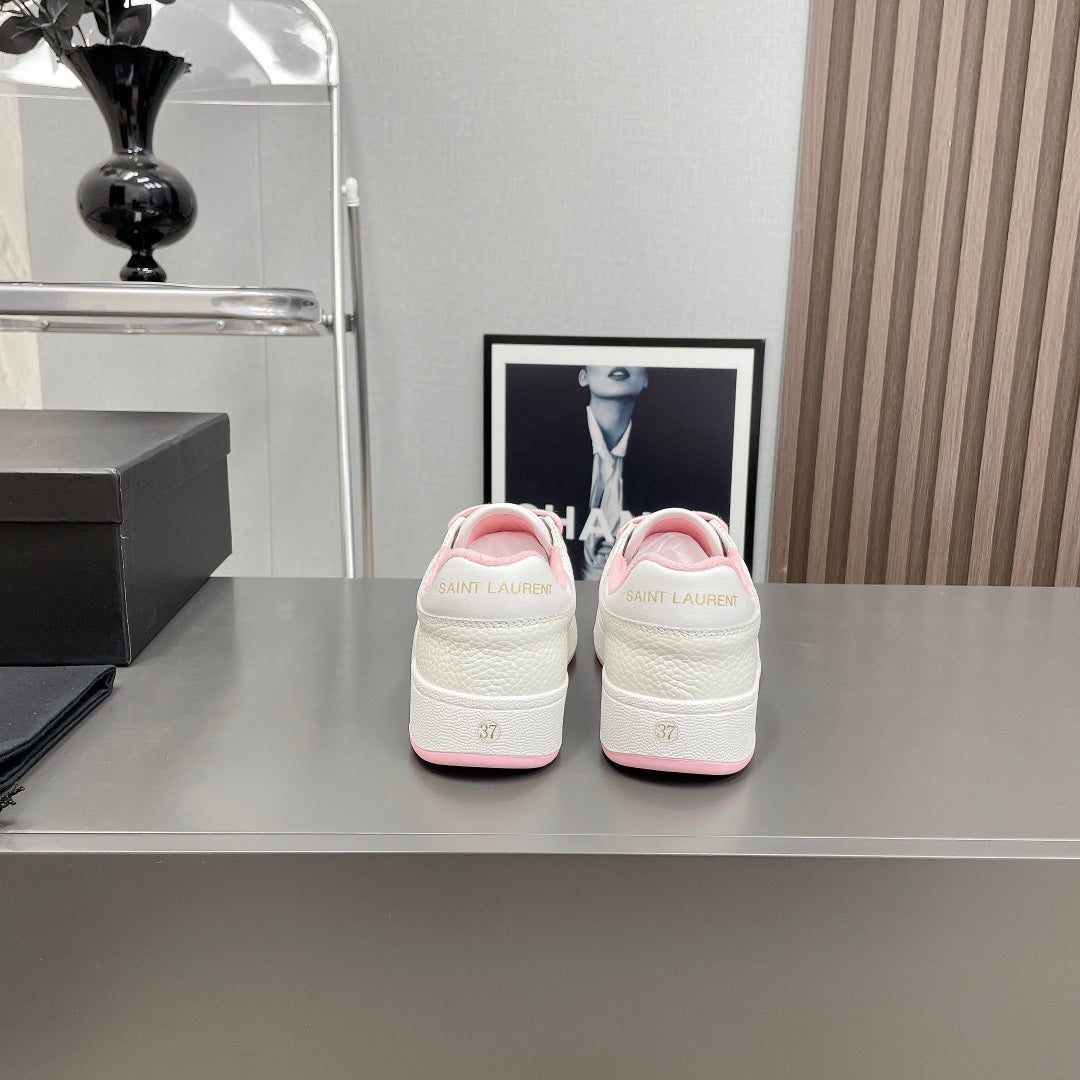 SL/61 SNEAKERS IN WHITE MIX LIGHT PINK CALFSKIN、mysite、Cacoeks