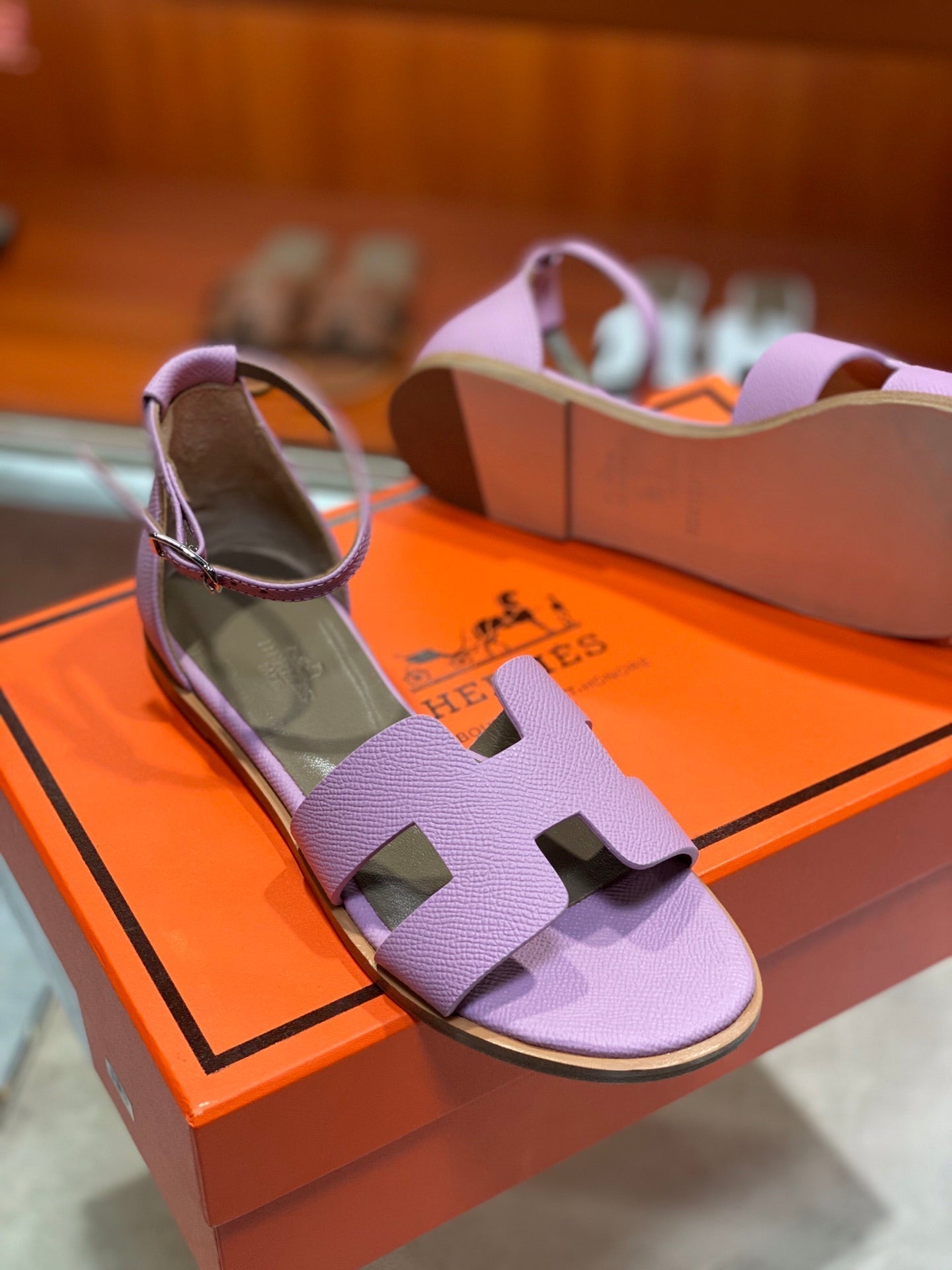 SANTORINI SANDAL LAVENDER CALFSKIN、mysite、Cacoeks