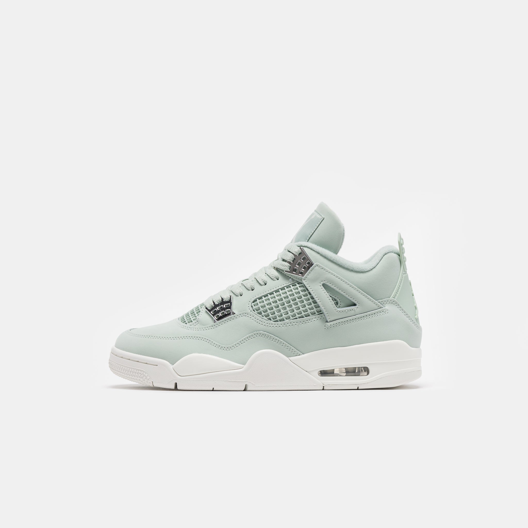 Air Jordan 4 Retro Sneaker in Seafoam/Sail/Metallic Silver