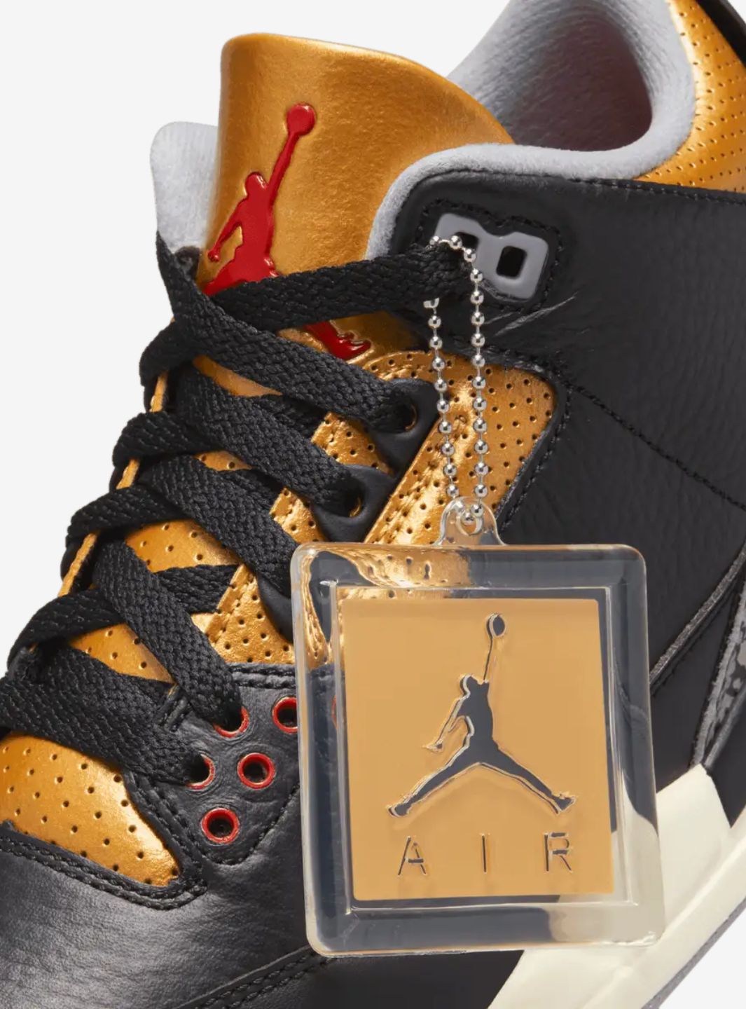 Air Jordan 3 Retro Black Cement Gold、JORDAN、Cacoeks