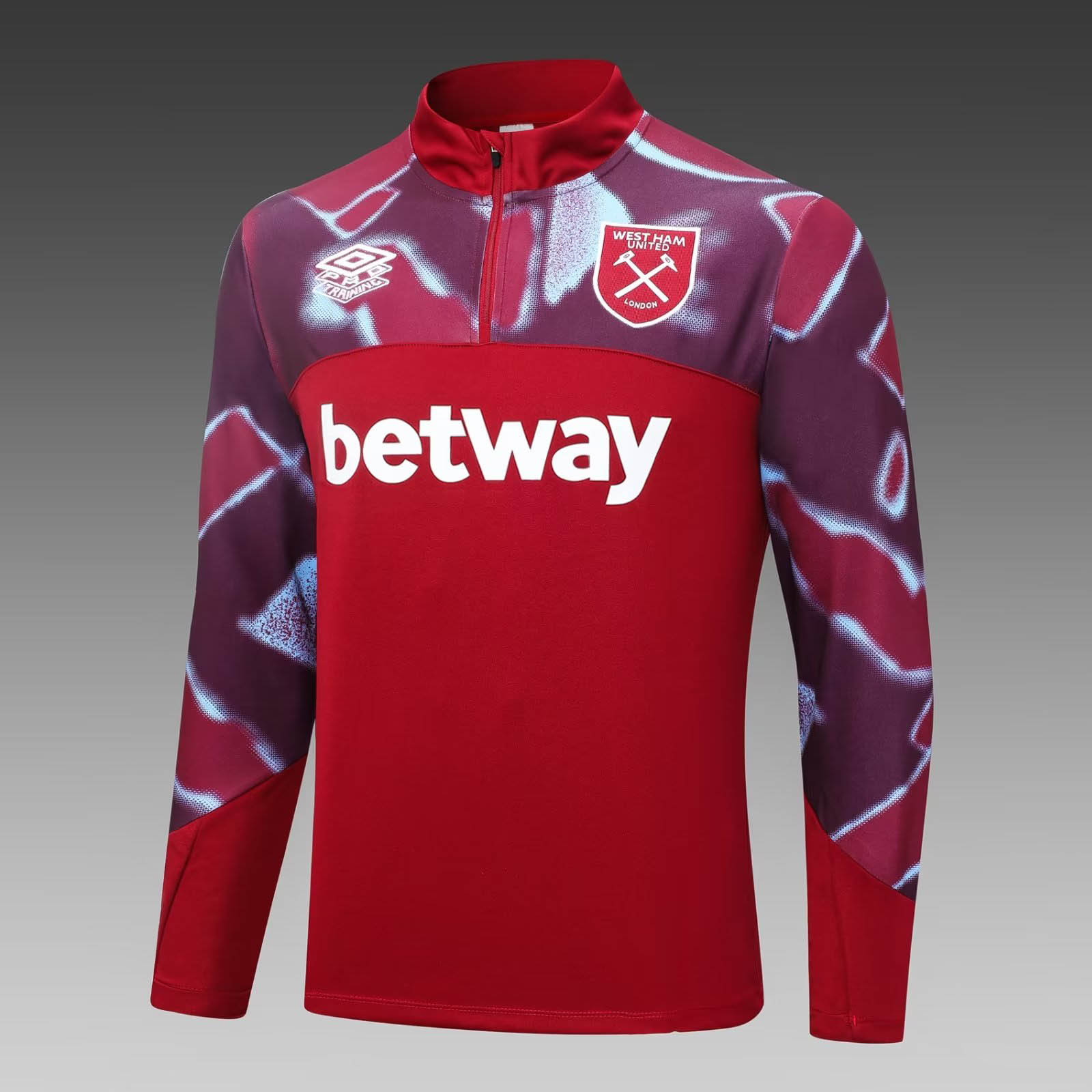 2022/2023 West Ham United Half-Pull Training Suit Red Football Shirt 1:1 Thai Quality Set:football jersey mysite: unitedjerseyfootball 邓江浪:football