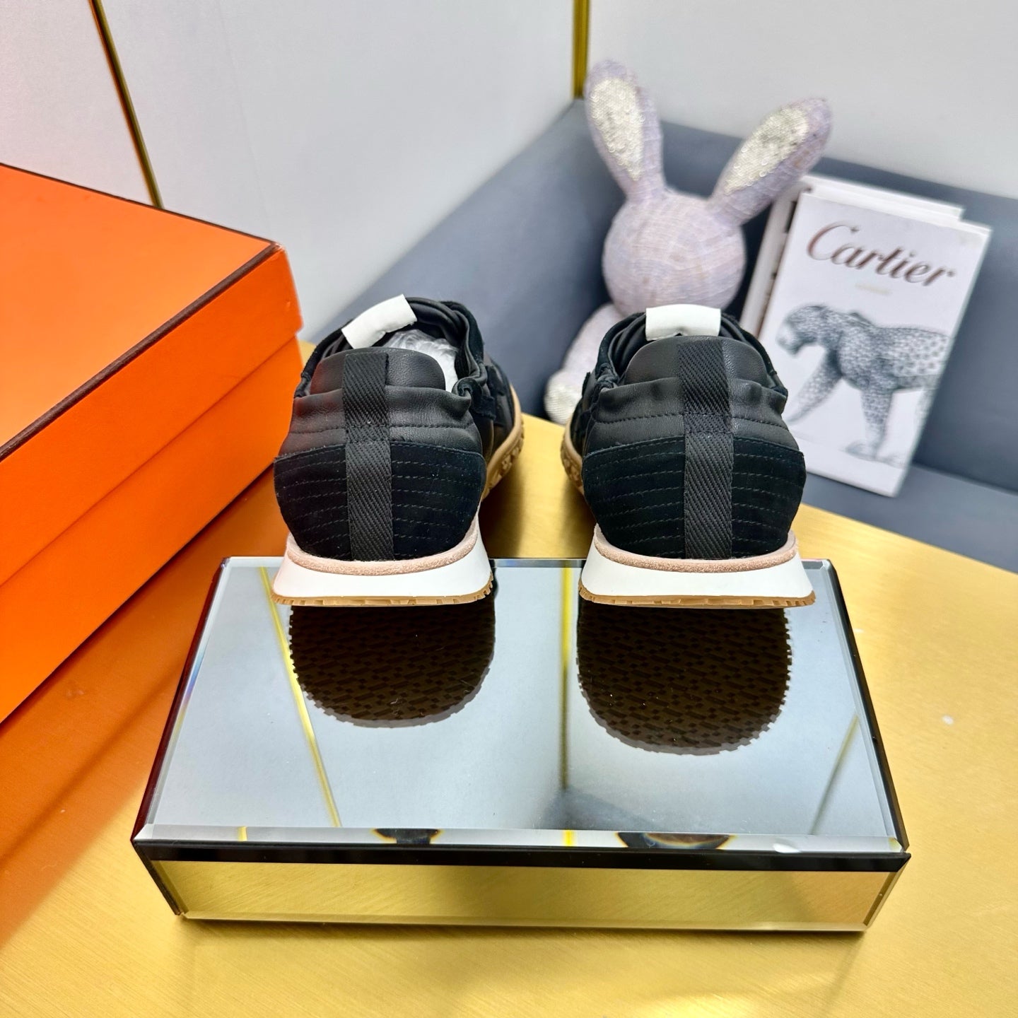 JET SNEAKER IN BLACK CALFSKIN AND SUEDE、mysite、Cacoeks