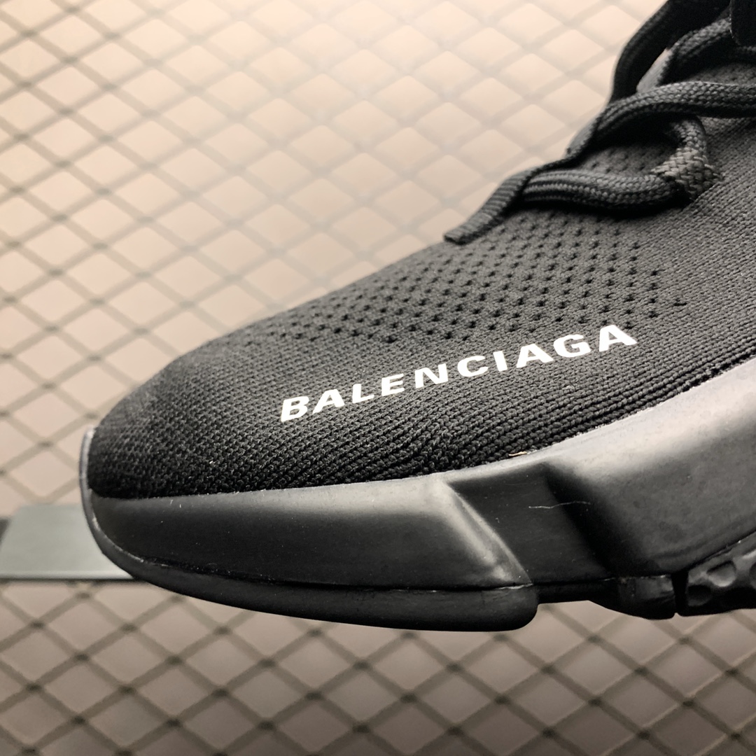 Balenciaga Speed Lace-Up Trainer in Black、mysite、Cacoeks