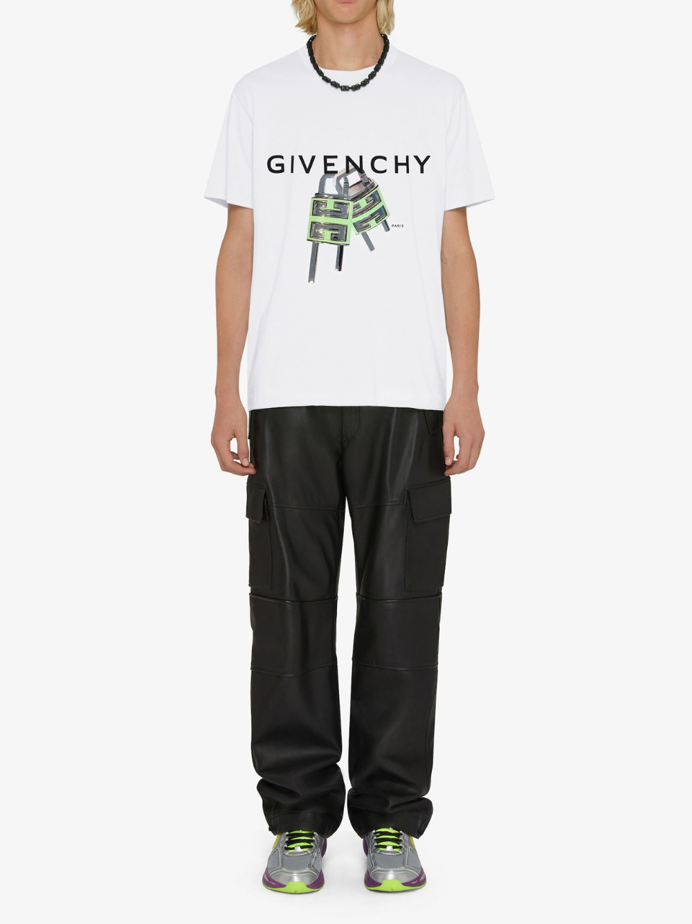 Givenchy 4G Lock T-Shirt White Slim Fit、mysite、Cacoeks