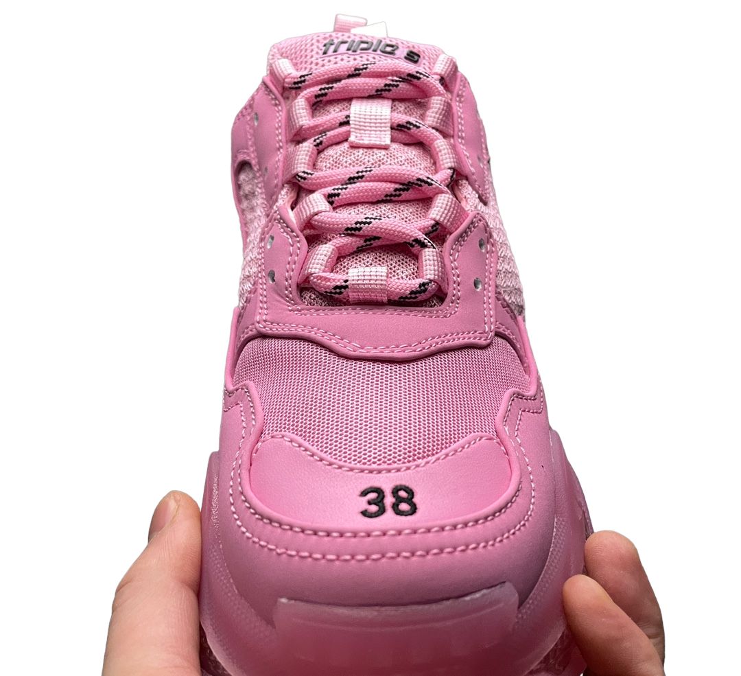 Balenciga Triple S Clear Sole Sneaker in Pink、mysite、Cacoeks